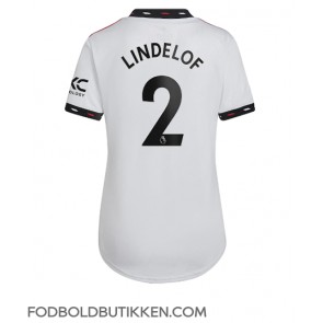 Manchester United Victor Lindelof #2 Udebanetrøje Dame 2022-23 Kortærmet